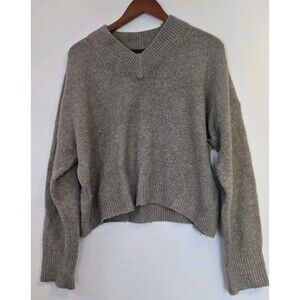 Abercrombie & Fitch Sweater Womens XS Brown V Neck Pullover Wool Cozy Winter